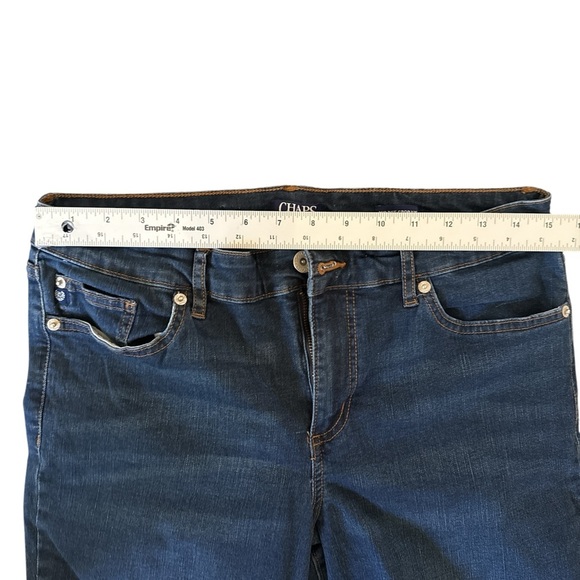 Chaps Indigo Wide Leg Women's Jeans - Picture 2 of 4